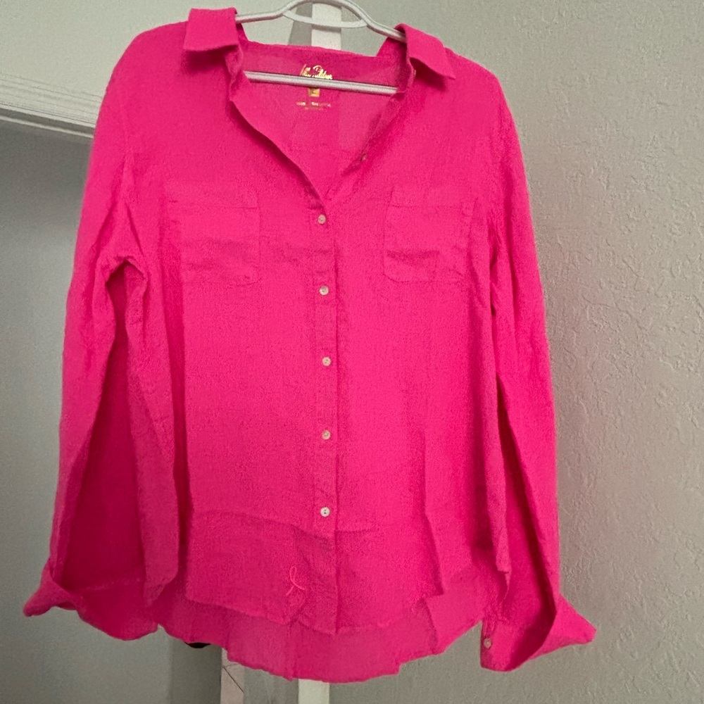 Lilly Pulitzer Sea View Button Down Top